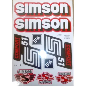 Simson 51 matrica készlet "Comfort" piros