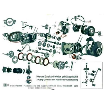 Motorblokk alkatrész (Sr4, Kr51/1)